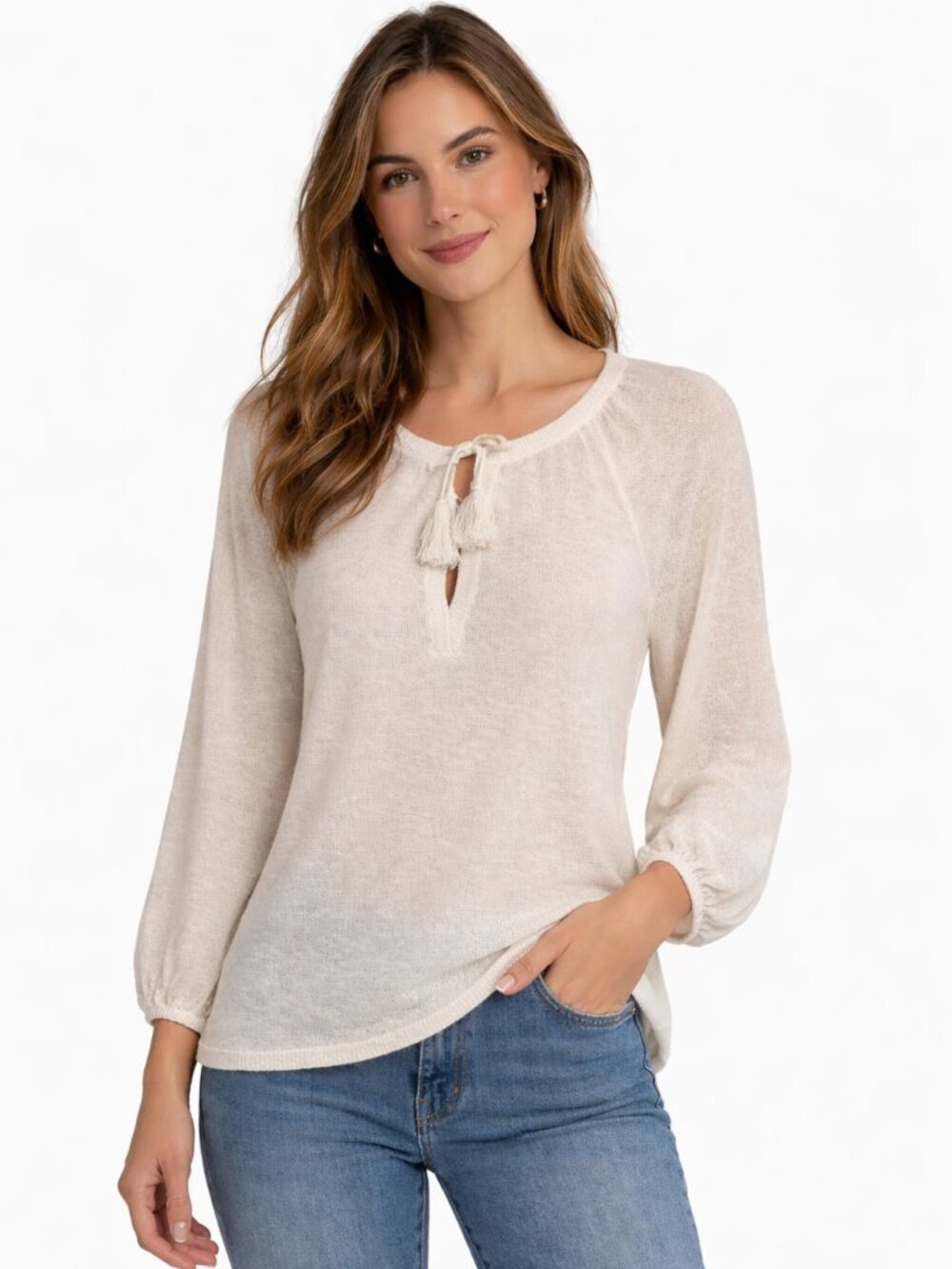 Joie Miju Cream Linen Peasant Blouse Romantic Boho M NWT $238